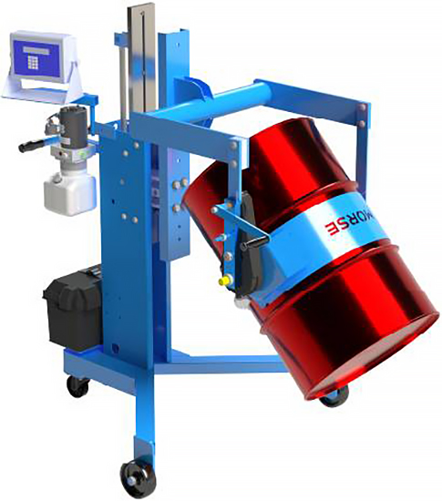 Powered Lift Manual Tilt Drum Dumper