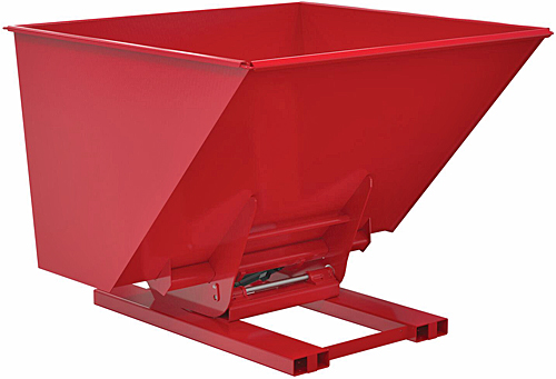 Vestil D-250-HD-HYD Red Hydraulic Self-Dumping Hopper