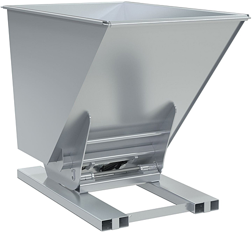 Vestil D-150-HD-HYD Silver Hydraulic Hopper