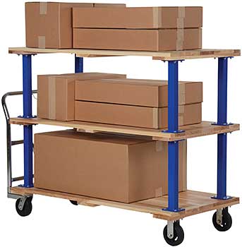 Vestil VHPT/TD-3060 Triple Decker Hardwood Platform Truck