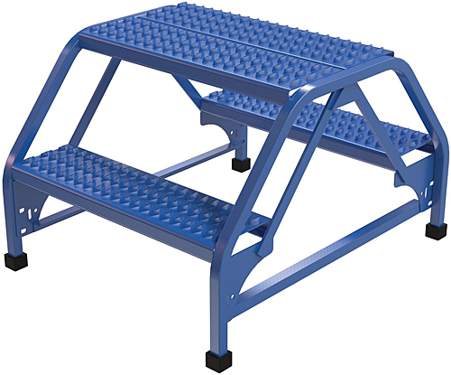 Vestil LAD-DD-26-2-G 26W 2-Step Double Sided Ladder