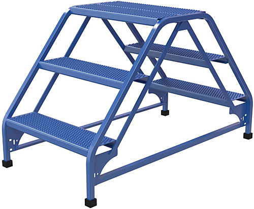 Vestil LAD-DD-26-3-P 26W 3-Step Double Sided Ladder