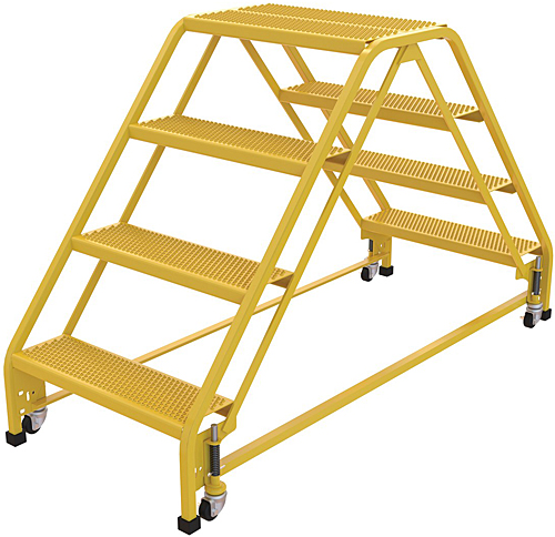 Vestil LAD-DD-P-26-4-P 26W 4-Step Double Sided Ladder