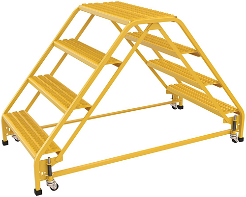 Vestil LAD-DD-P-32-4-G Double Sided Ladder