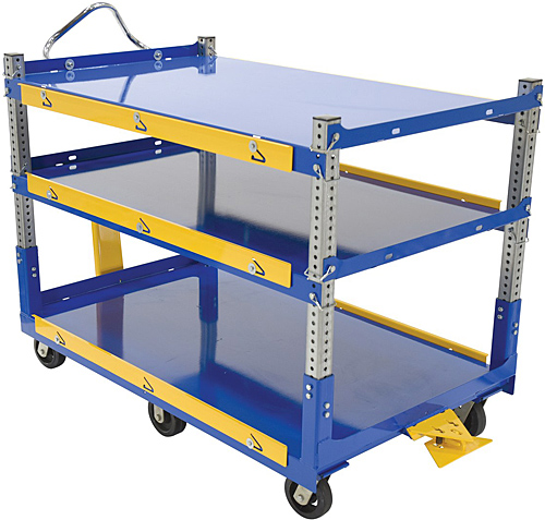 Vestil AEC-3660-3-MR Adjustable Ergo Cart