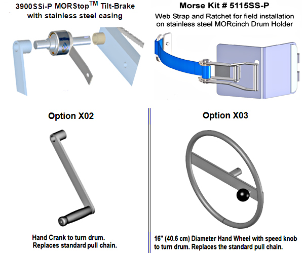 Options for Morse 400A-96SS Drum Dumpers