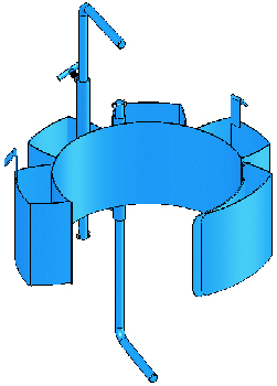 Small Diameter Drum Adaptors With Hold Down Brackets 55/30-19, 55/30-20.5, 55/30-22