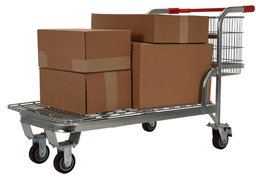 Wire-L Cart with boxes