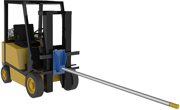 Vestil CR-96-2 Class II Carriage Mount Forklift Carpet Pole