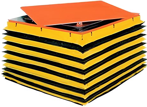 Presto AXR20 Pneumatic Turntable Lift - Shown With Optional Accordion Skirt