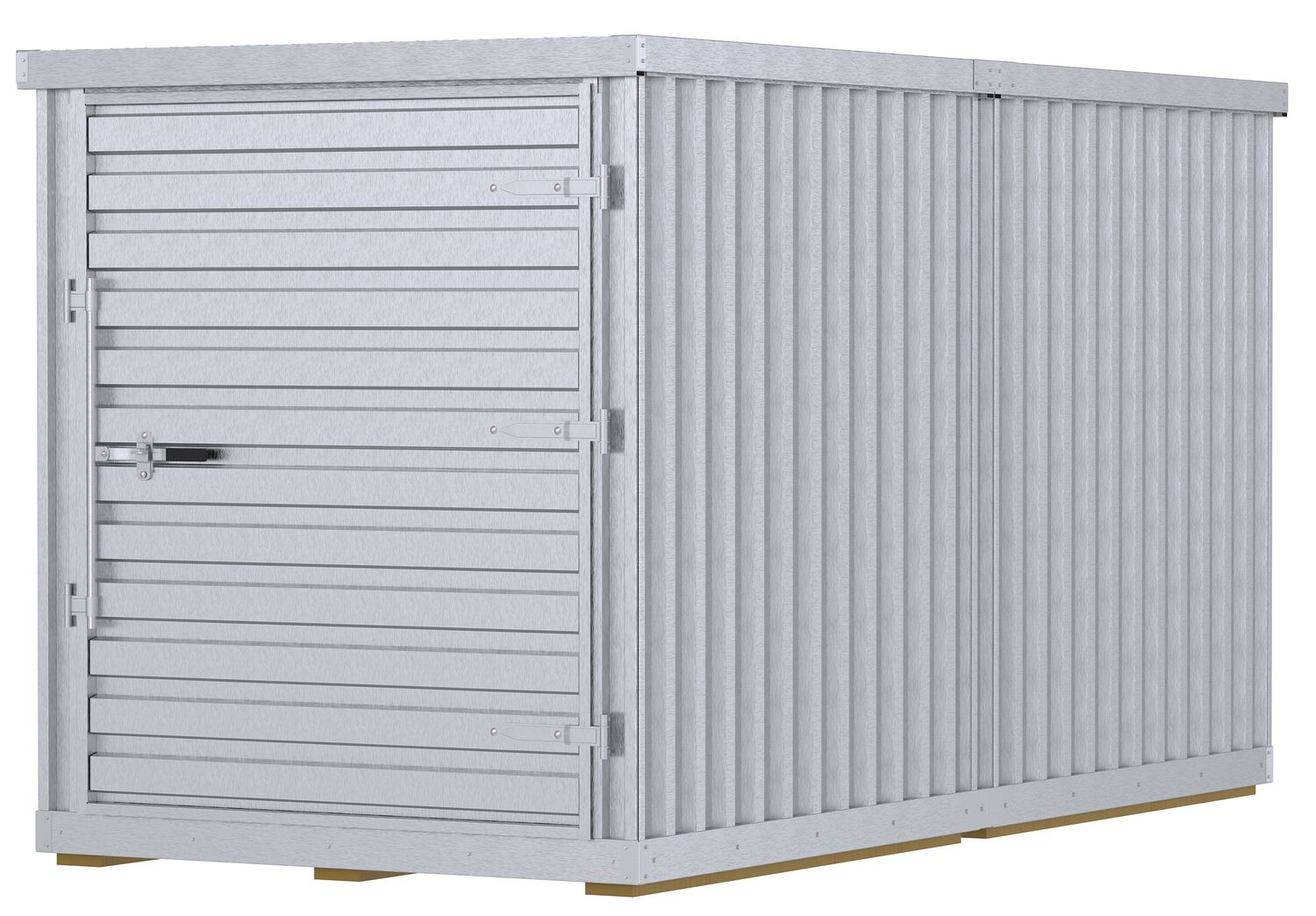 Vestil STOR-612-G-W-1RH-WD Galvanized Modular Storage Building