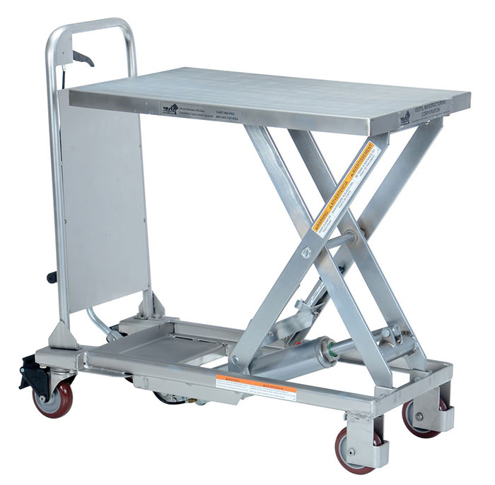   Vestil CART-400-PSS Partial Stainless Steel Lift Cart