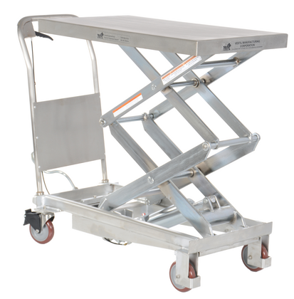 Vestil CART-800-D-PSS Partial Stainless Steel Lift Cart 
