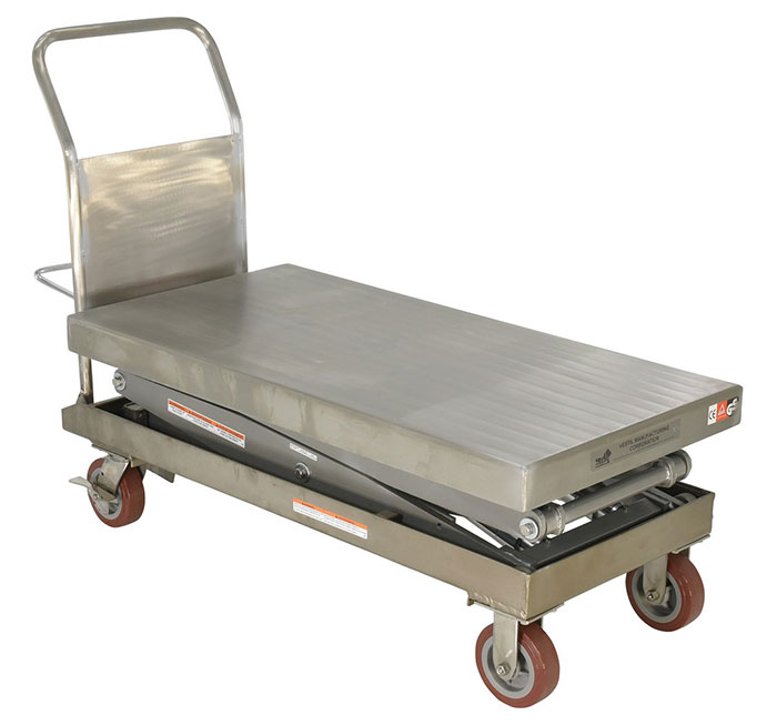  CART-1500-D-TS-PSS Partial Stainless Steel Lift Cart 