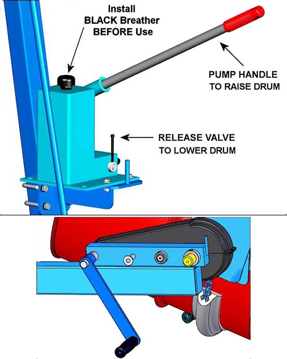 Morse 515 Hand Pump Lift &amp; Hand Crank Drum Tilt