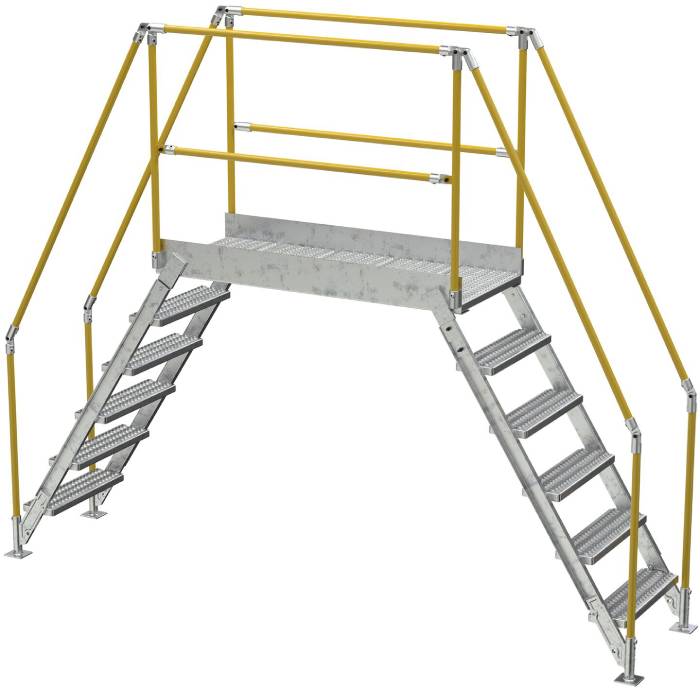 Vestil COL-6-56-44-HDG Galvanized Crossover Ladder