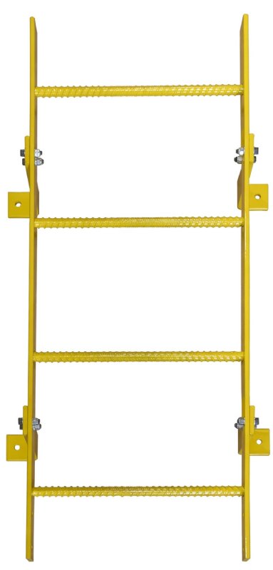 Tri-Arc Fixed Steel Ladder - 4 Rungs