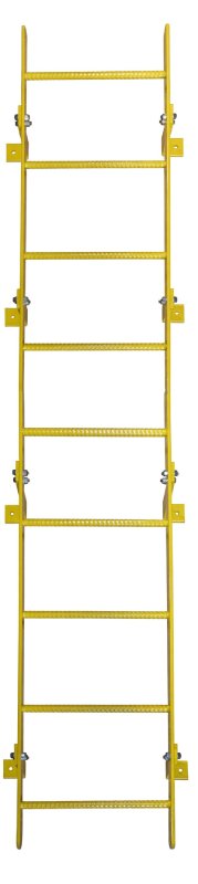 Tri-Arc Fixed Steel Ladder - 9 Rungs