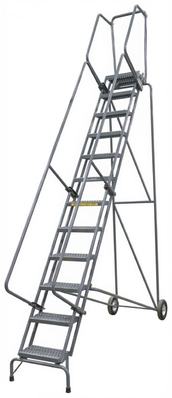 Tri Arc 12 Step Rolling Folding Ladder