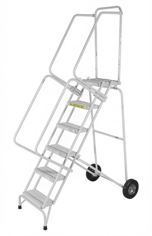 Tri Arc 6 Step Stainless Steel Folding Ladder