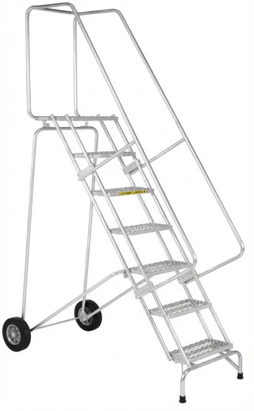 Tri Arc 8 Step Stainless Steel Folding Ladder